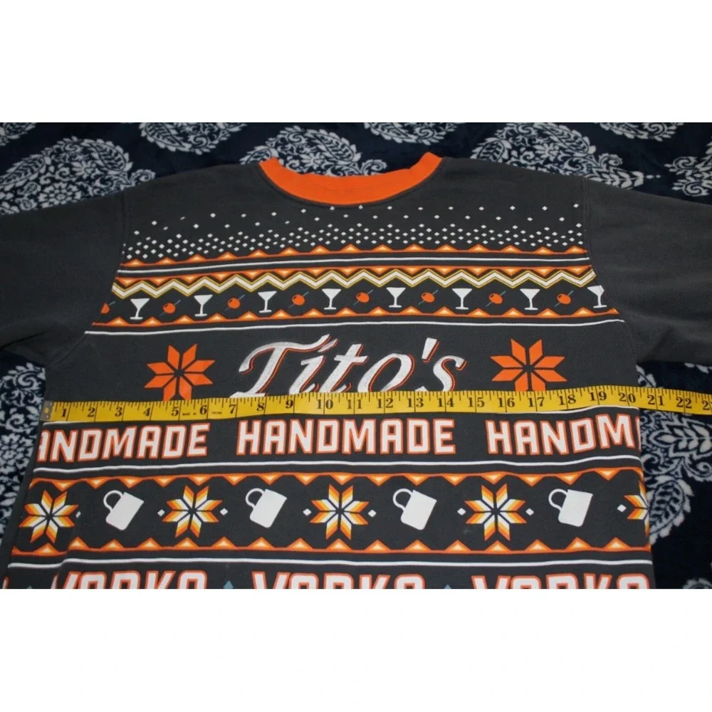 Tito's Handmade Vodka Ugly Christmas Sweater Sweatshirt Mens SMALL - Liqour